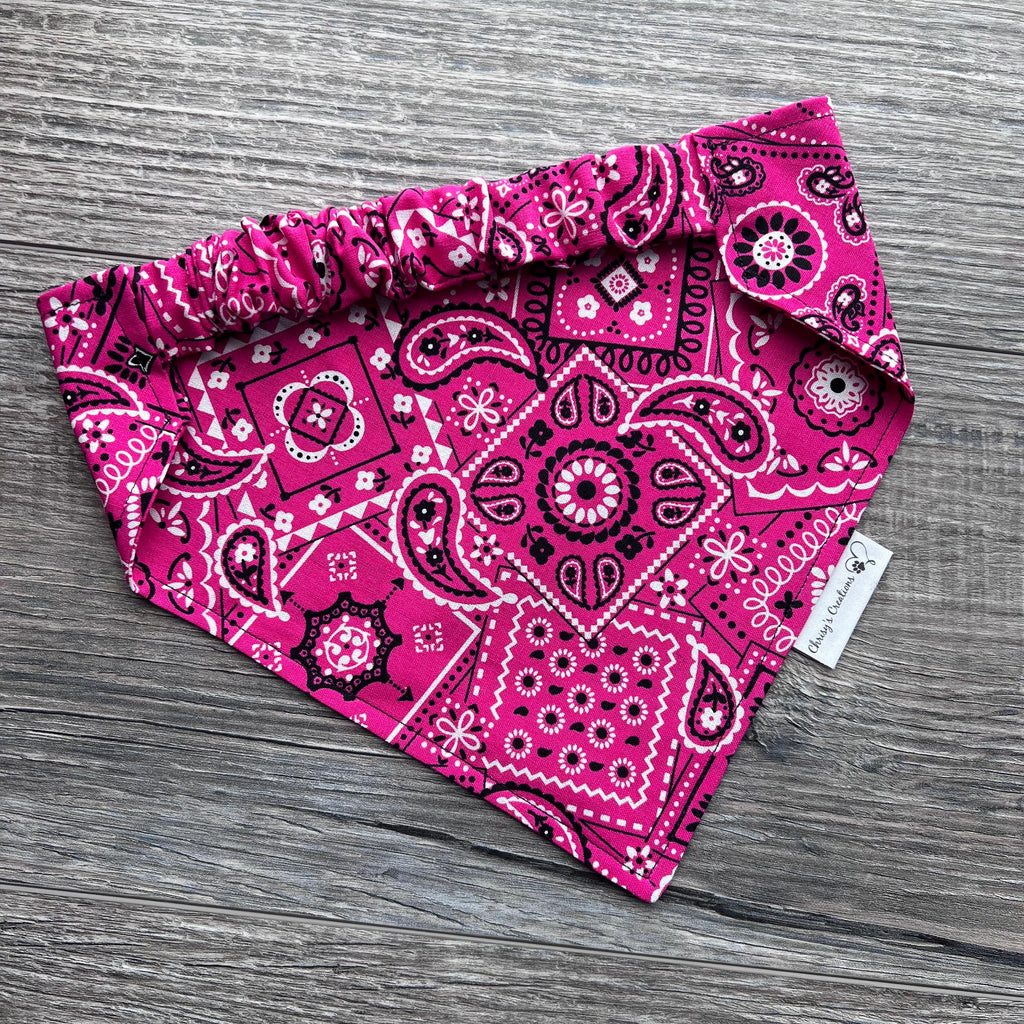 Paisley Dog Bandana; Scrunchie, Southwestern Cowboy, Original