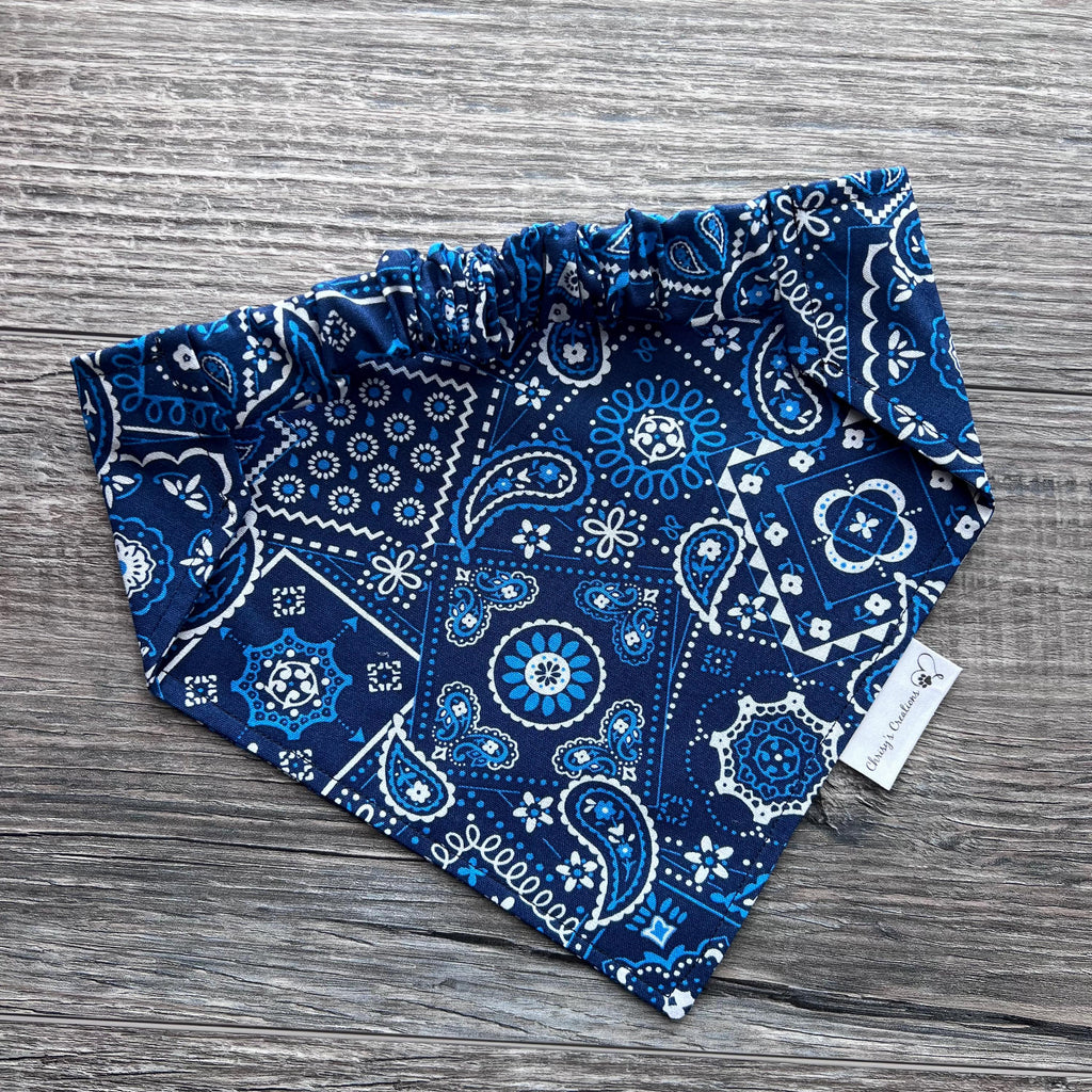 Paisley Dog Bandana; Scrunchie, Southwestern Cowboy, Original