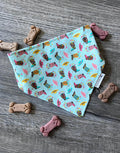 Cowgirl Boots Dog Bandana: Scrunchie, Turquoise, Pink, Wildflowers, Flannel