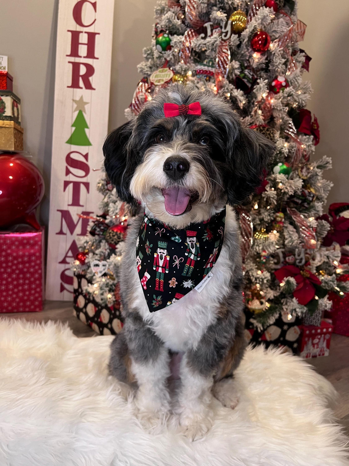 Christmas Nutcracker Dog Bandana: Scrunchie - Holiday  Toy Soldier