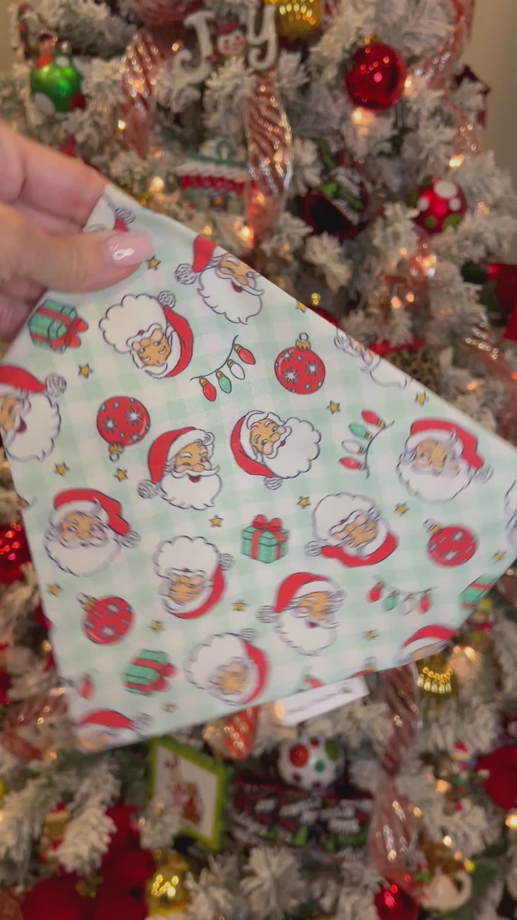 Christmas Santa Claus Dog Bandana: Scrunchie - Holiday