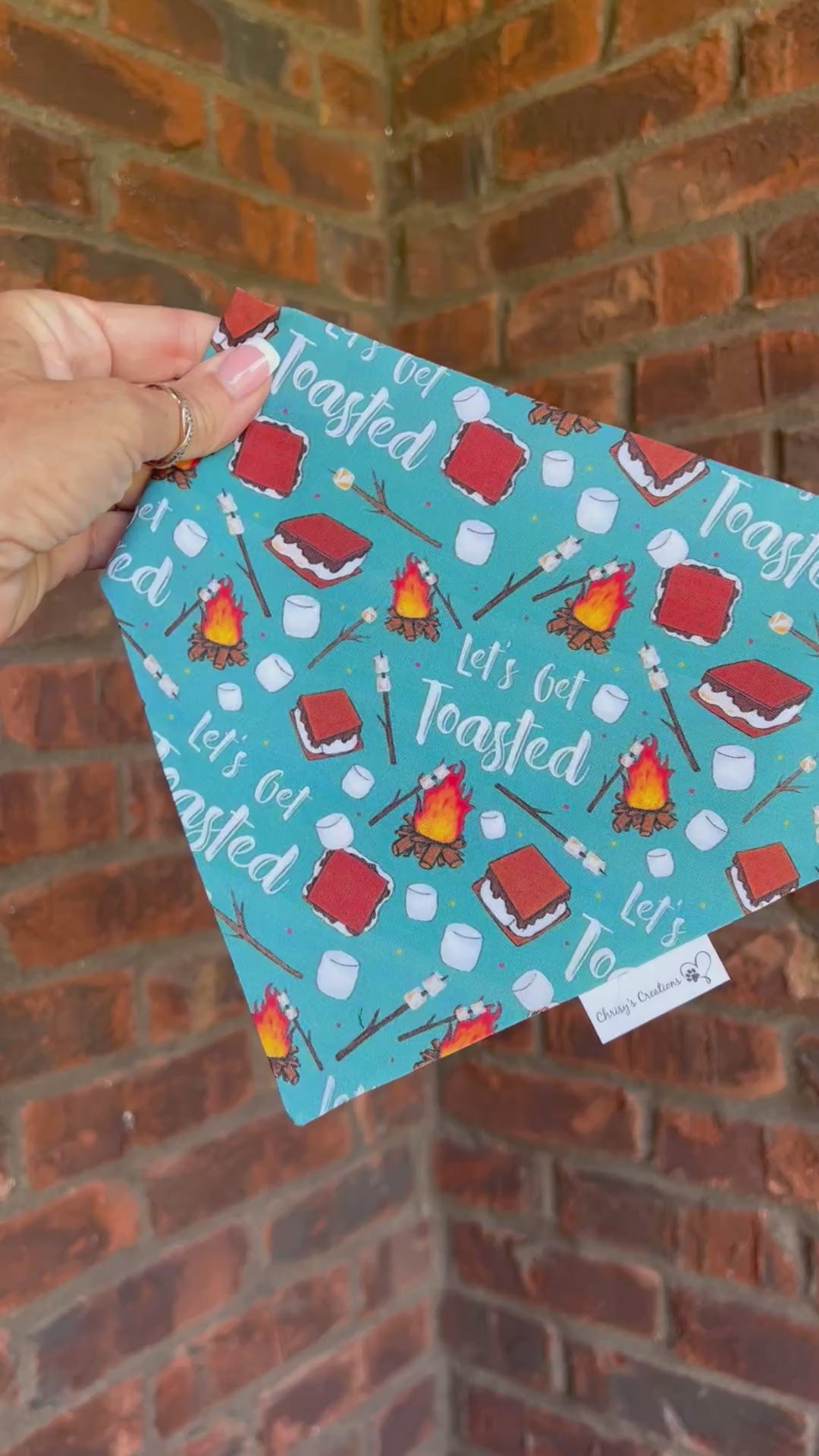 Let's get Toasted Dog Bandana: Scrunchie, Autumn, smores, campfire