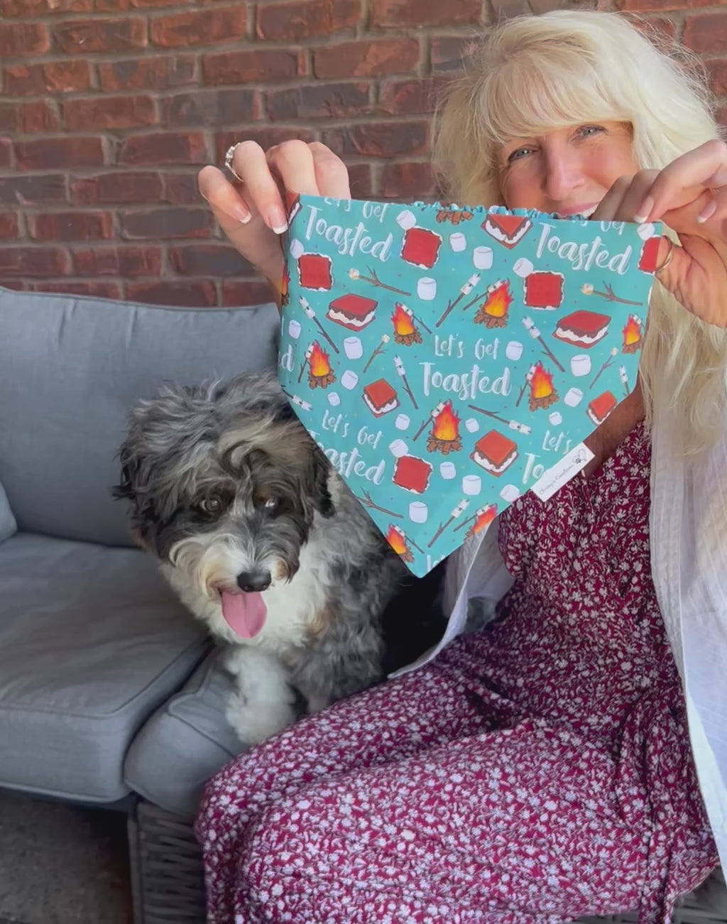 Let's get Toasted Dog Bandana: Scrunchie, Autumn, smores, campfire